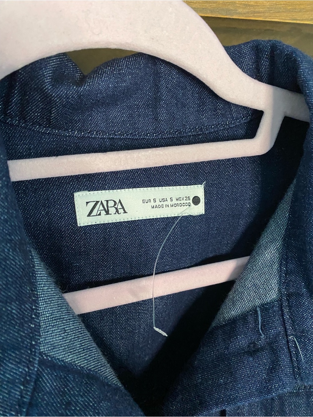 ZARA Dark Indigo Long Smocked Back Denim Jacket! 🌌 - Picture 10 of 11